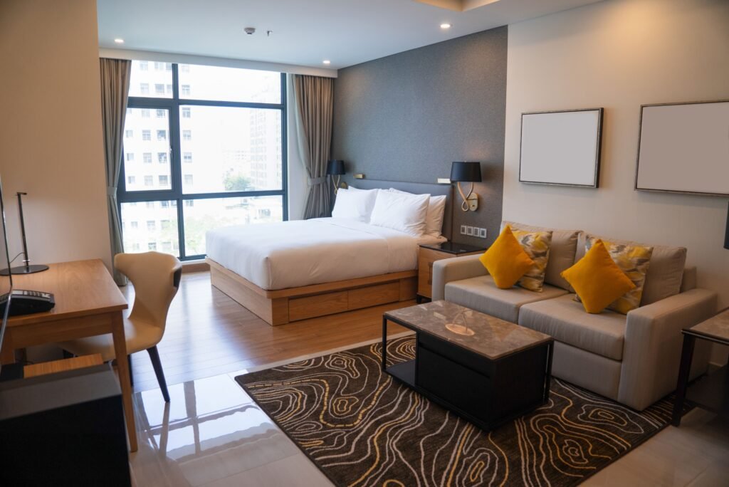modern studio apartment design with bedroom living space 1